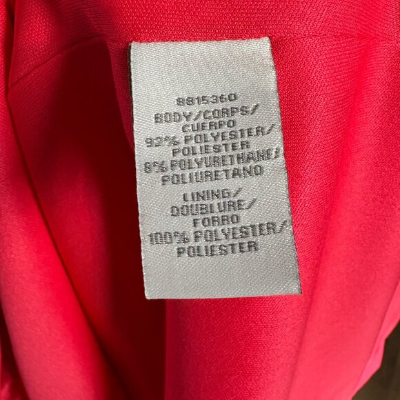 Theia Off The Shoulder Crepe Dress size 8 lipstick pink cocktail dress - Picture 11 of 11